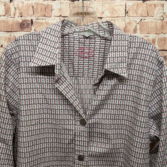 Foxcroft Wrinkle Free Shaped Fit Button Down Blouse Size 12 - Picture 3 of 12